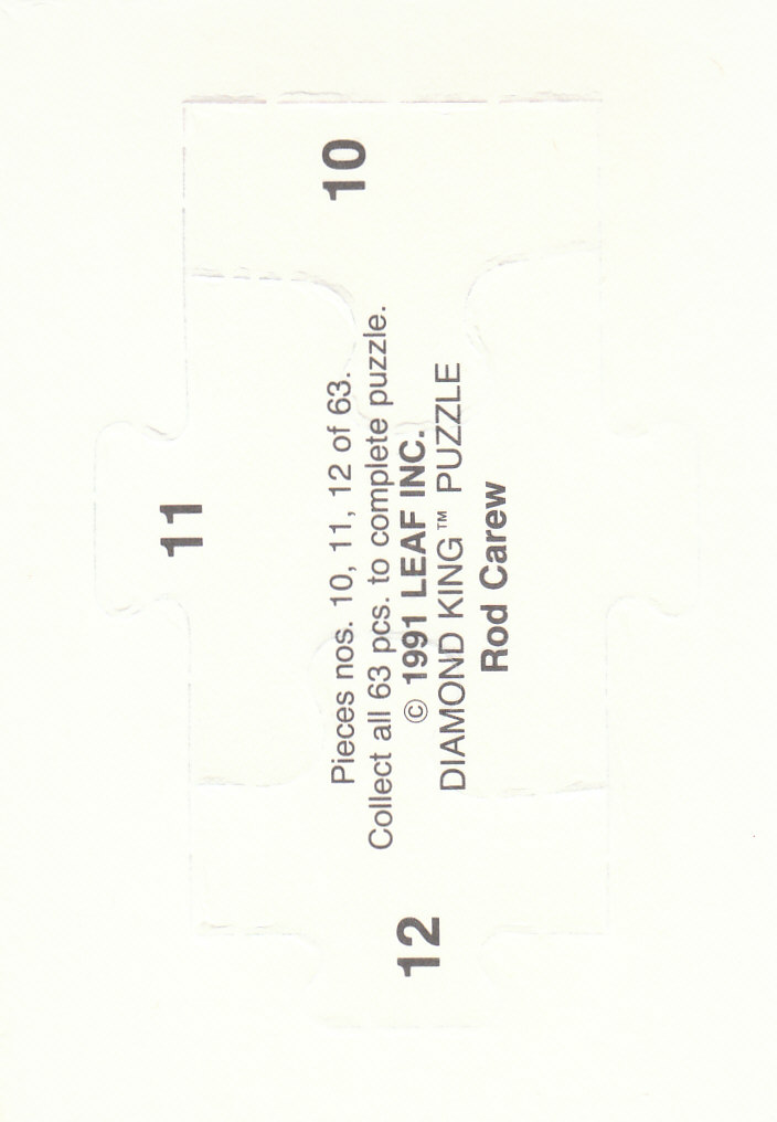 1992 Donruss Baseball "Rod Carew Puzzle" Cards - Picture 9 of 43