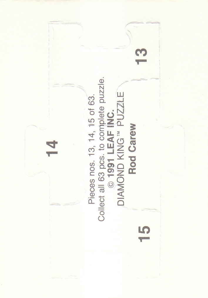 1992 Donruss Baseball "Rod Carew Puzzle" Cards - Picture 11 of 43