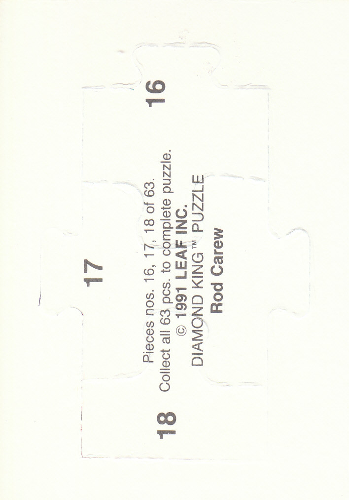 1992 Donruss Baseball "Rod Carew Puzzle" Cards - Picture 13 of 43