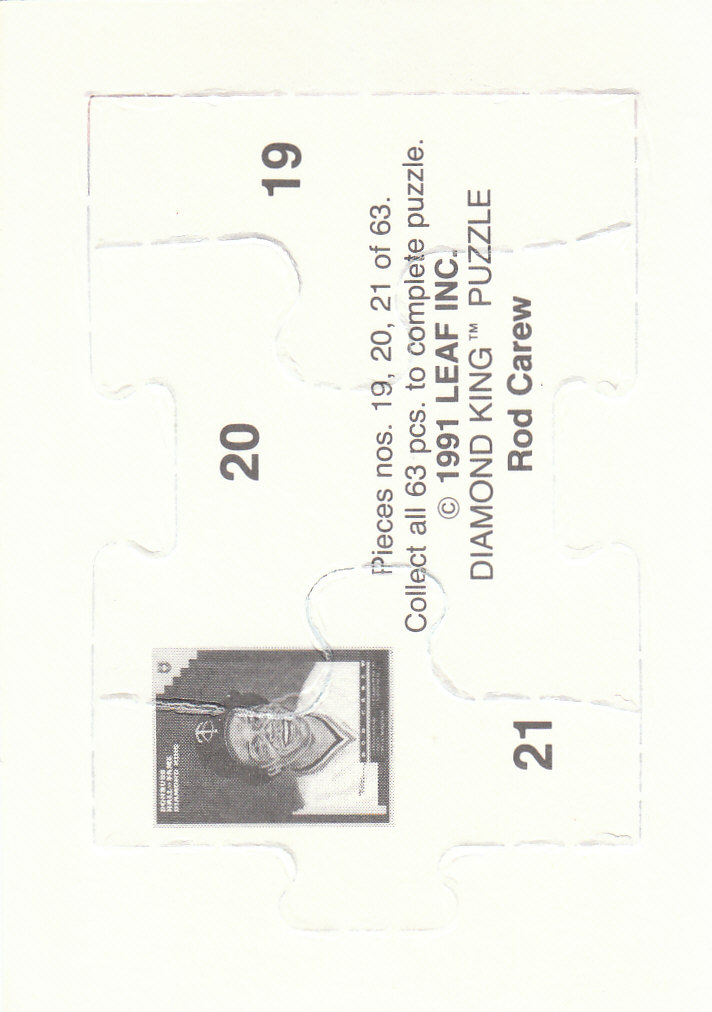 1992 Donruss Baseball "Rod Carew Puzzle" Cards - Picture 15 of 43
