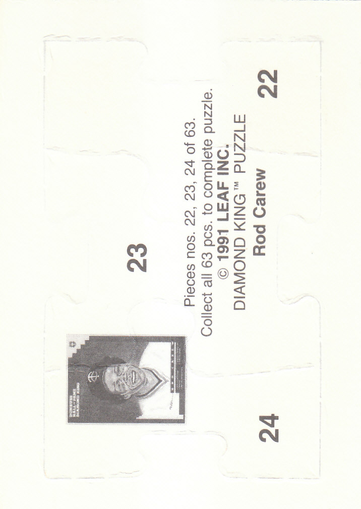 1992 Donruss Baseball "Rod Carew Puzzle" Cards - Picture 17 of 43