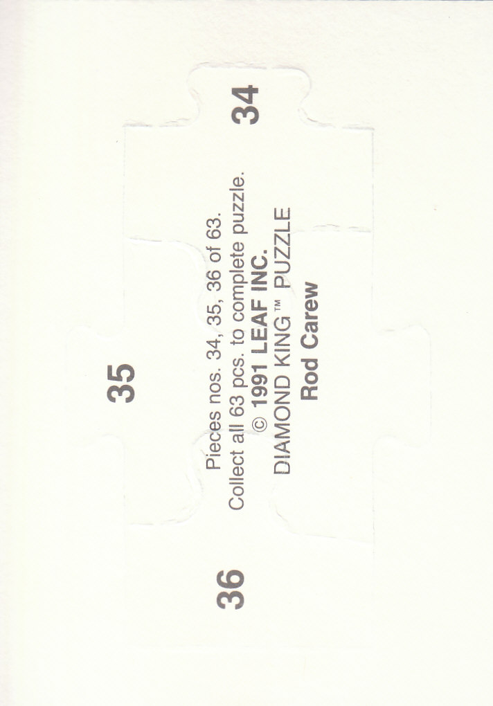 1992 Donruss Baseball "Rod Carew Puzzle" Cards - Picture 25 of 43