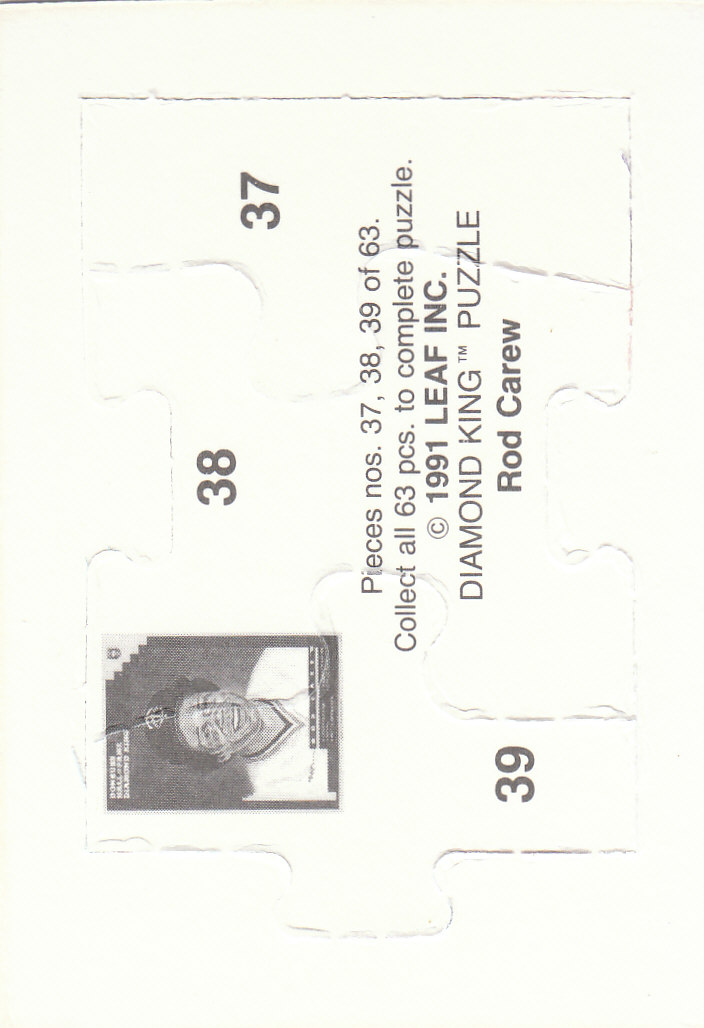 1992 Donruss Baseball "Rod Carew Puzzle" Cards - Picture 27 of 43