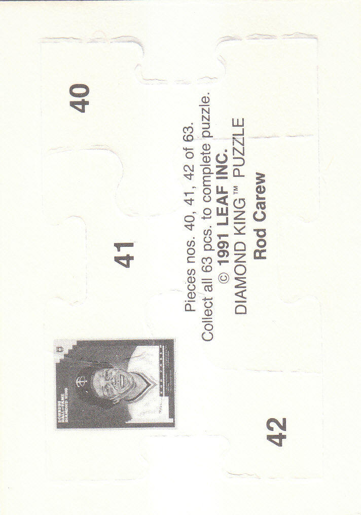 1992 Donruss Baseball "Rod Carew Puzzle" Cards - Picture 29 of 43