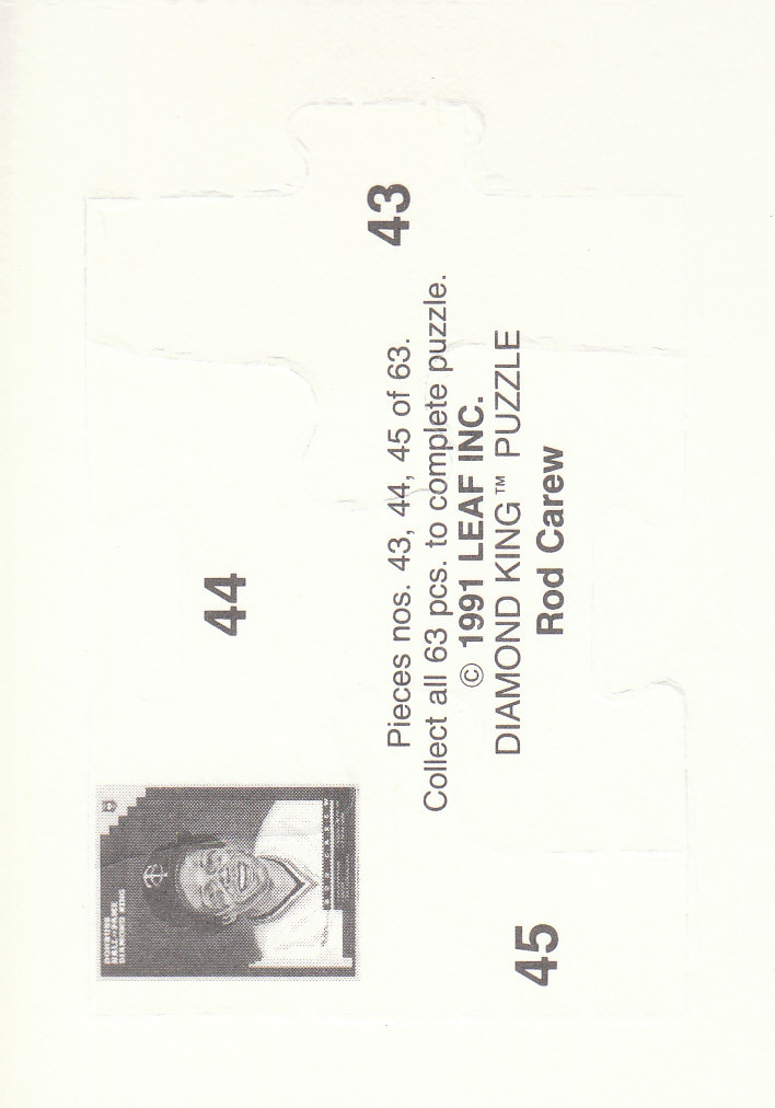1992 Donruss Baseball "Rod Carew Puzzle" Cards - Picture 31 of 43