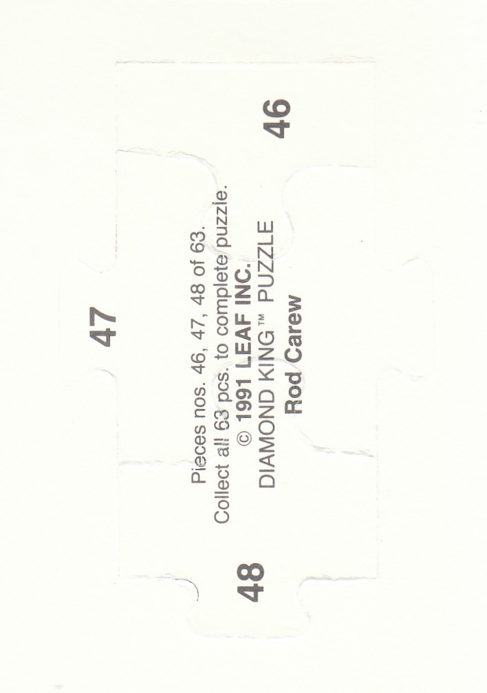 1992 Donruss Baseball "Rod Carew Puzzle" Cards - Picture 33 of 43