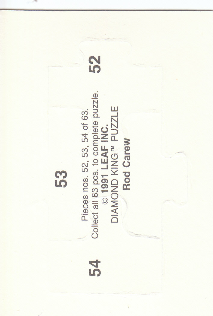 1992 Donruss Baseball "Rod Carew Puzzle" Cards - Picture 37 of 43