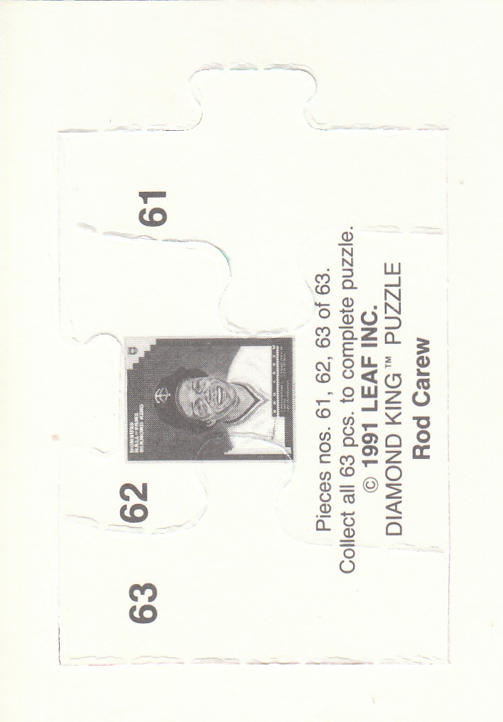 1992 Donruss Baseball "Rod Carew Puzzle" Cards - Picture 43 of 43