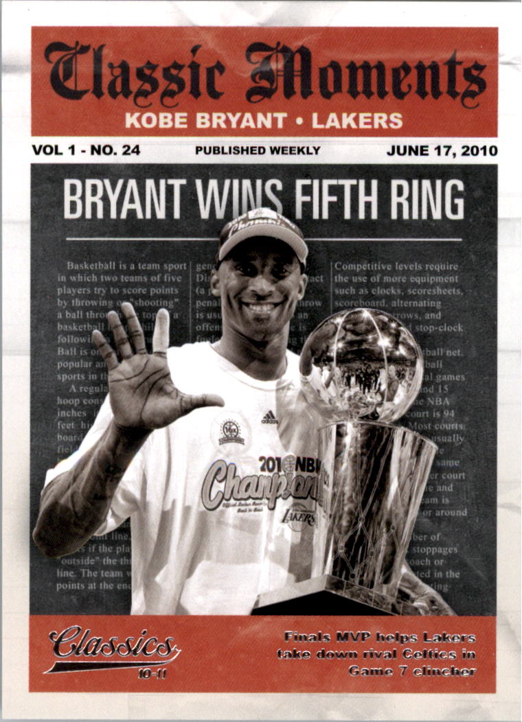 2010-11 Classics Classic Moments #9 Kobe Bryant