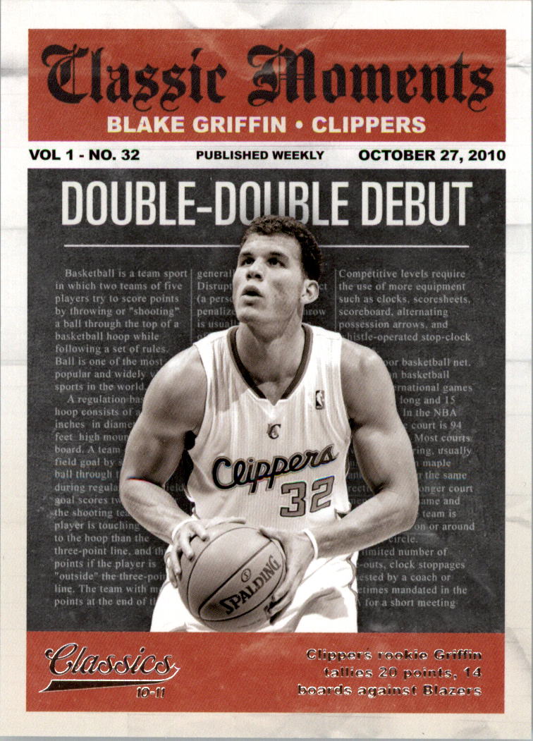 2010-11 Classics Classic Moments Silver #10 Blake Griffin