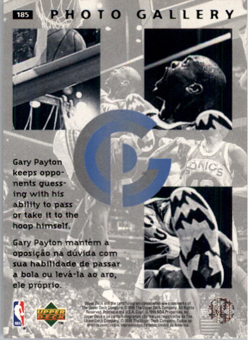 1995 96 Kollekcioner Mezhdunarodnyj 039 S Choice Portuguese Karta 185 Gary Payton Pg