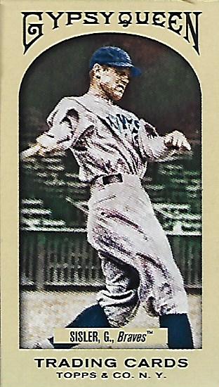 2011 Topps Gypsy Queen Mini Red Gypsy Queen Back #95 George Sisler