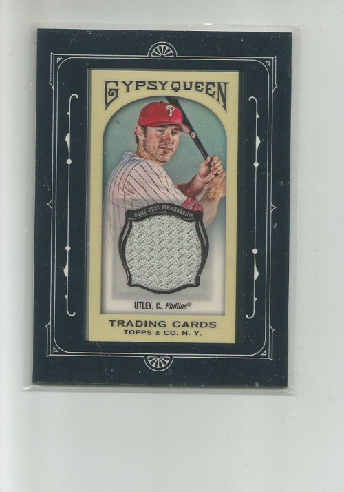 2011 Topps Gypsy Queen Framed Mini Relics #CU Chase Utley