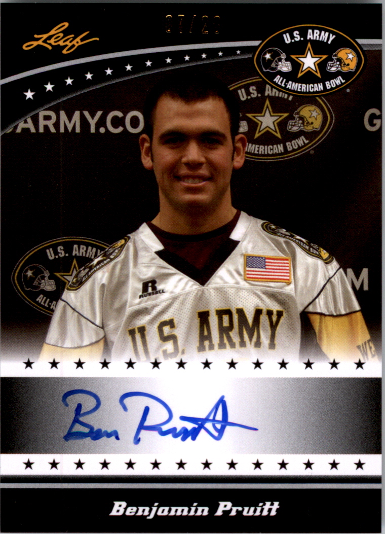 2011 Leaf Army All-American Bowl Tour Autographs Black #TABP1 Benjamin Pruitt