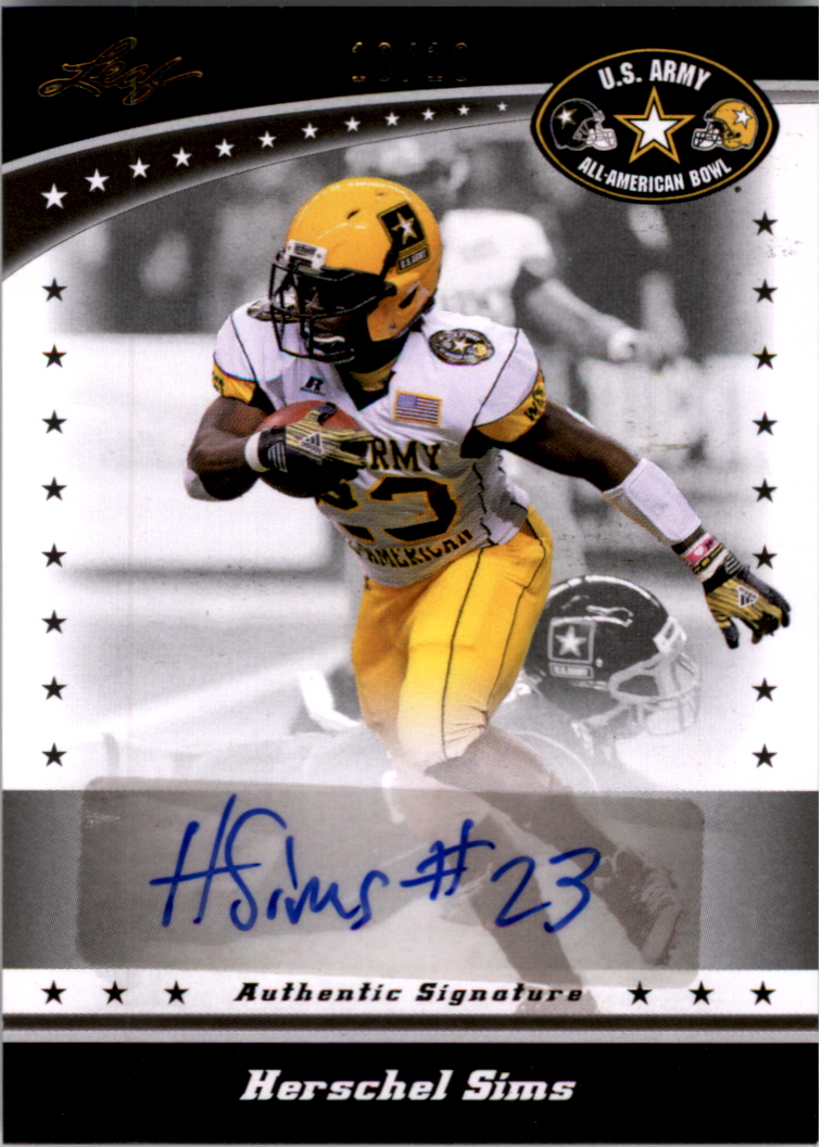 2011 Leaf Army All-American Bowl Black #BAHS1 Herschel Sims