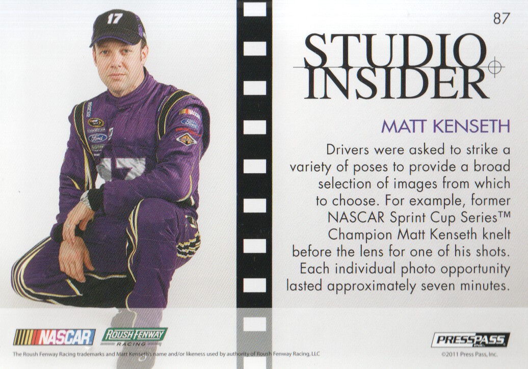 2011 Press Pass Premium #87 Matt Kenseth SI back image