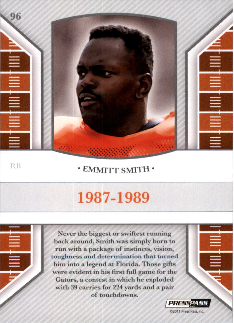 2011 Press Pass Legends #96 Emmitt Smith SP back image