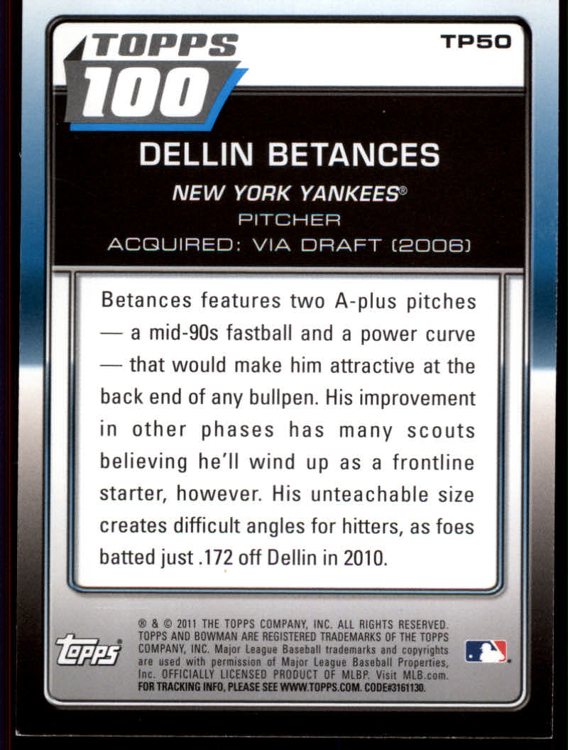 2011 Bowman Baseball "Topps 100" Insert Cards - Picture 21 of 30