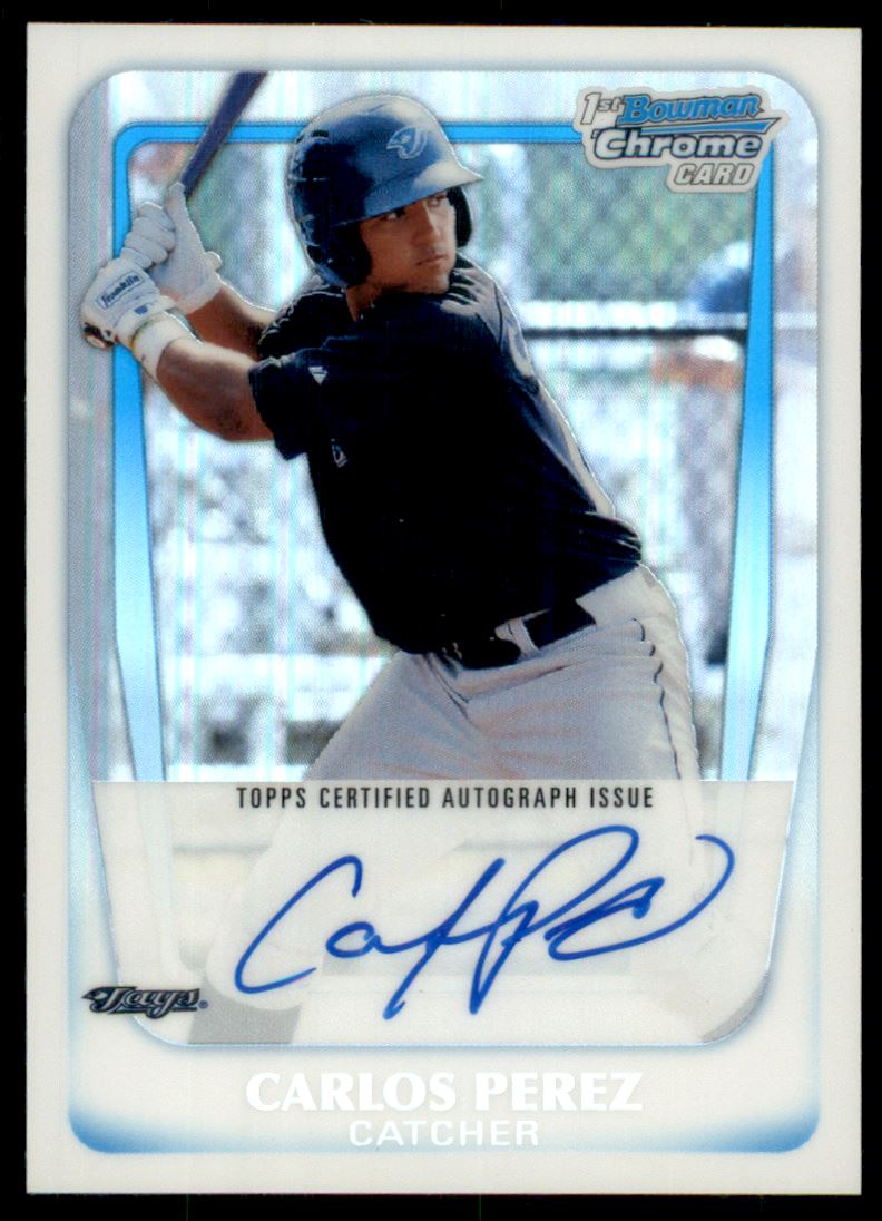 2011 Bowman Chrome Prospect Autographs Refractors #BCP113 Carlos Perez