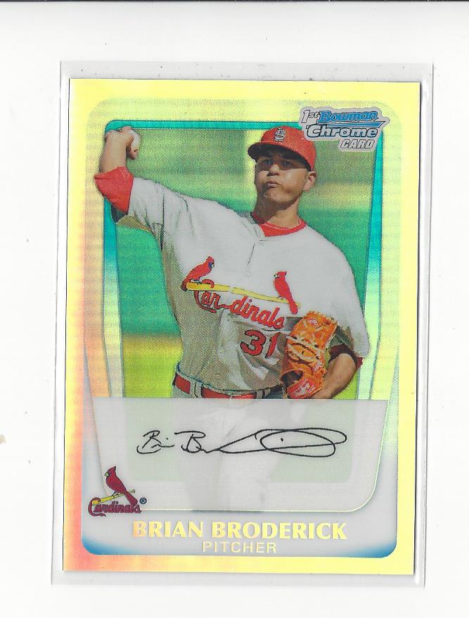 2011 Bowman Chrome Prospects Refractors #BCP75 Brian Broderick