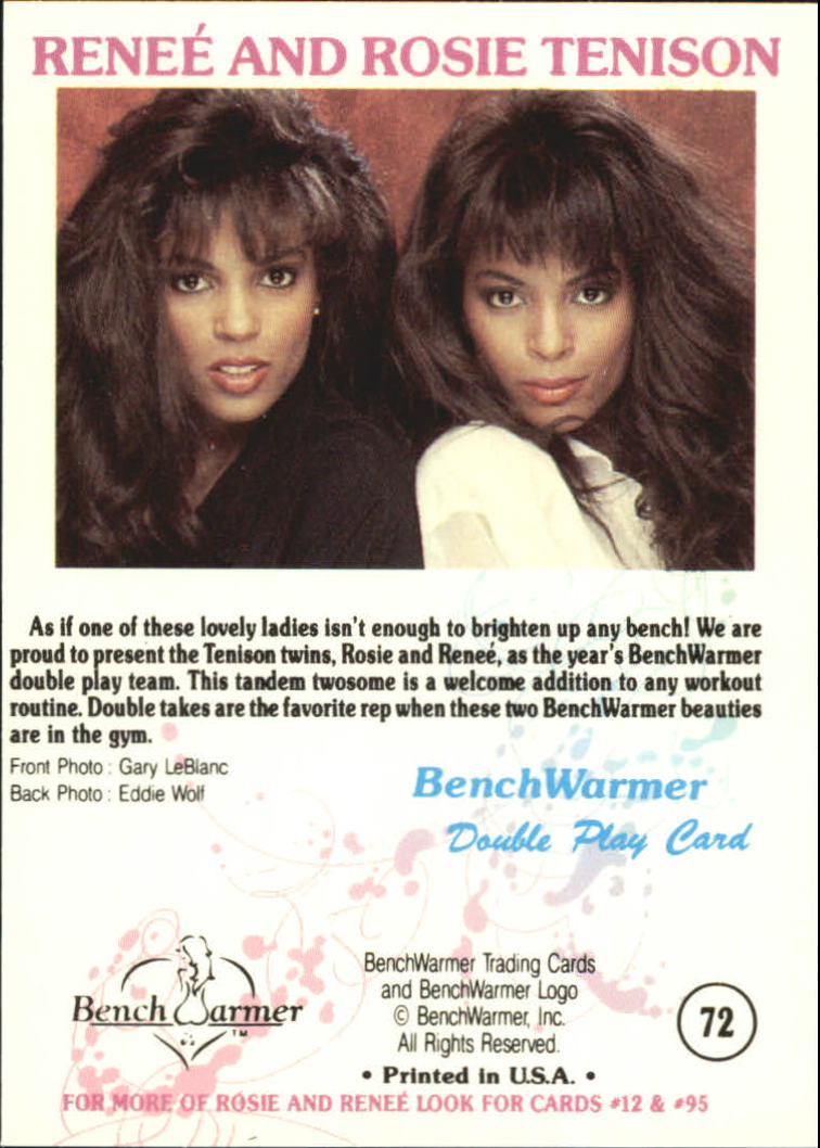 1992 Bench Warmer #72 Renee Tenison/Rosie Tenison