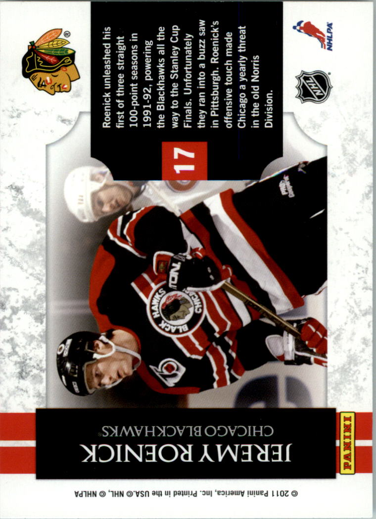 2010-11 Playoff Contenders Legendary Contenders #17 Jeremy Roenick back image