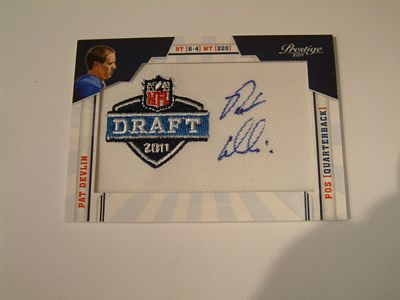 2011 Prestige NFL Draft Autographed Patch Draft Logo #28 Pat Devlin