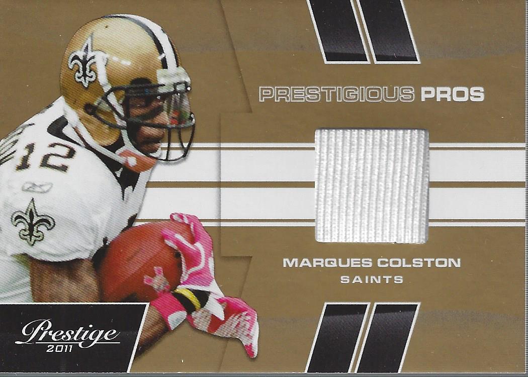 2011 Prestige Prestigious Pros Materials Gold #37 Marques Colston