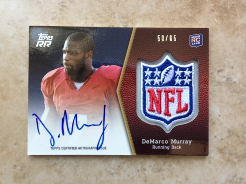 2011 Topps Rising Rookies NFL Shield Patch Autographs #SRAPDM DeMarco Murray/65
