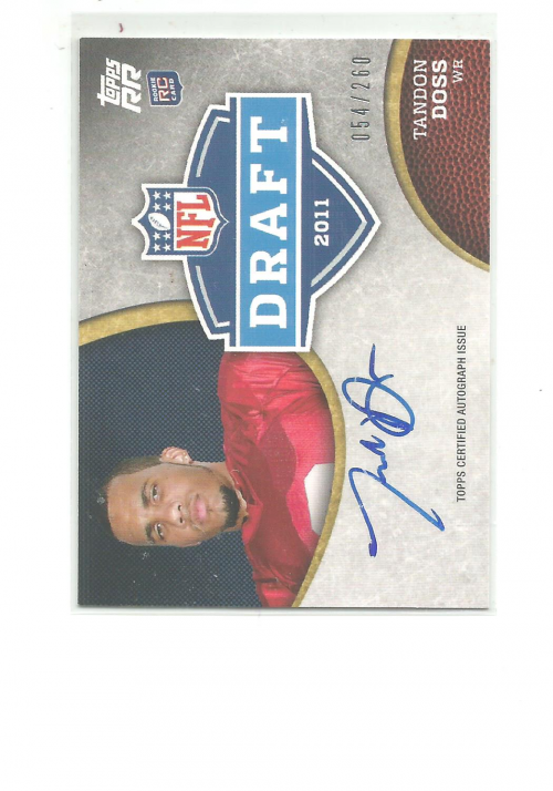 2011 Topps Rising Rookies NFL Draft Autographs #DRATD Tandon Doss/260