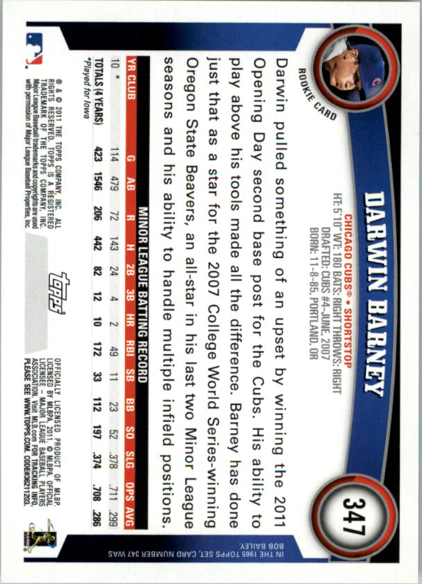 2011 Topps Baseball Card Pick (Base) 233-465