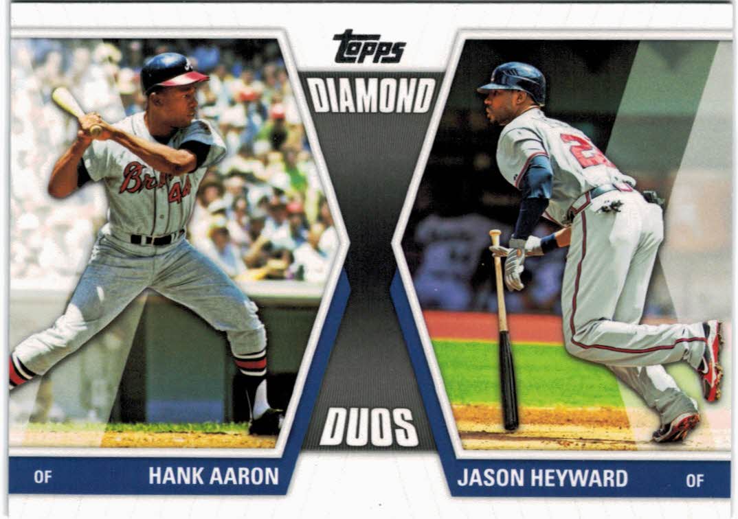 2011 Topps Diamond Duos Series 2 #DD29 Hank Aaron/Jason Heyward