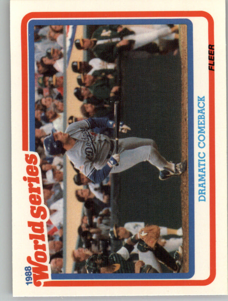 1989 Fleer Glossy Set (Partial) includes 12-card World Series fashion Insert set