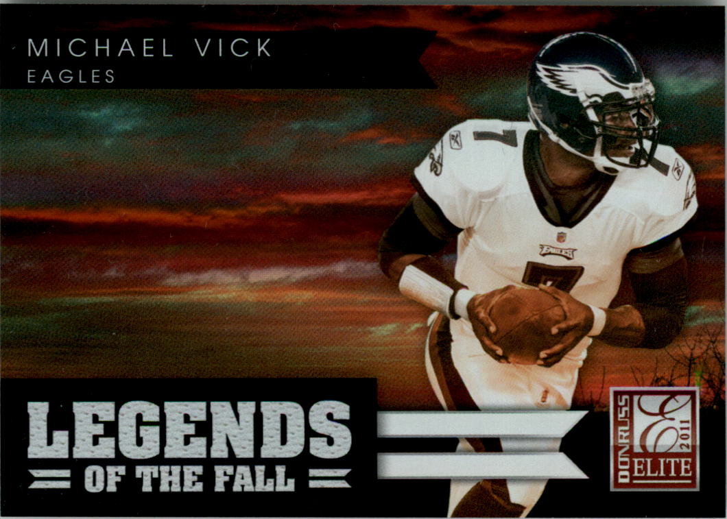 2011 Donruss Elite Legends of the Fall Black #17 Michael Vick