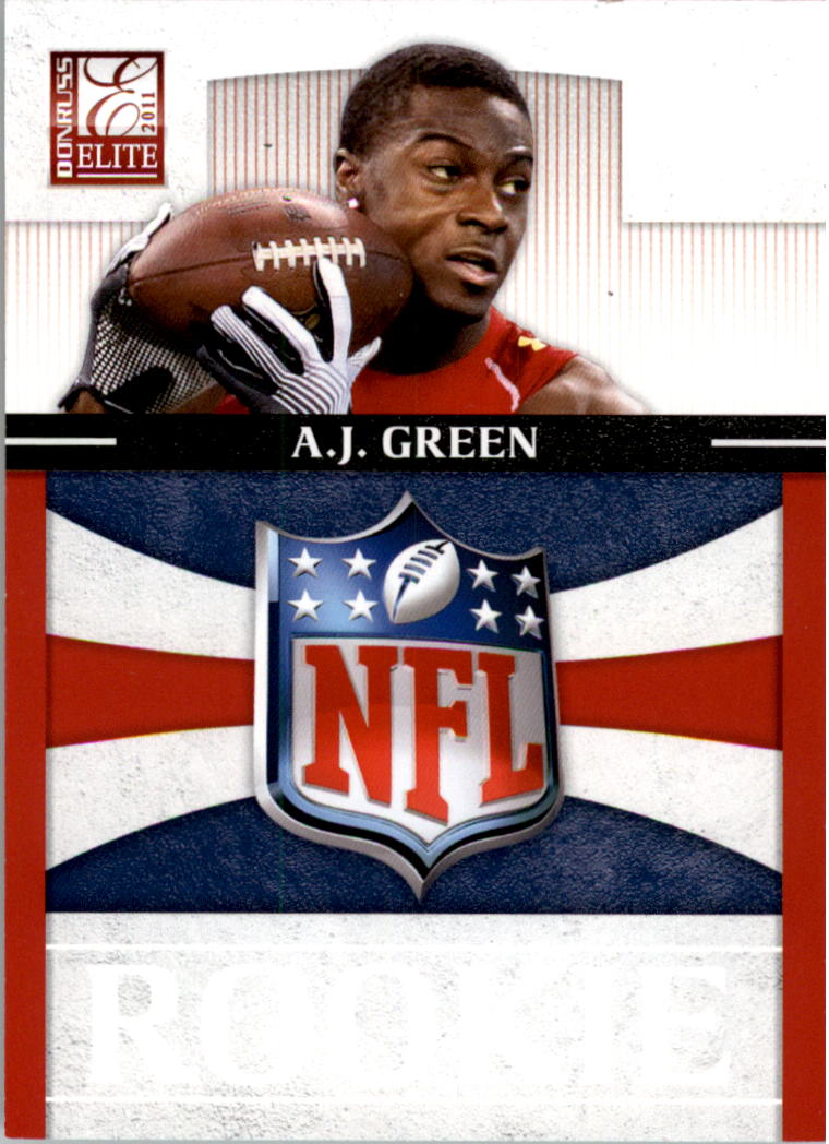 2011 Donruss Elite Rookie NFL Shield #1 A.J. Green - /999 - NM-MT - Triple  Play Sports Cards