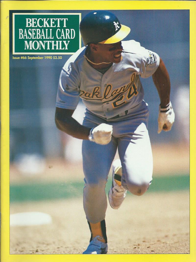 1984-14 Beckett Baseball #66 Rickey Henderson (September 1990)