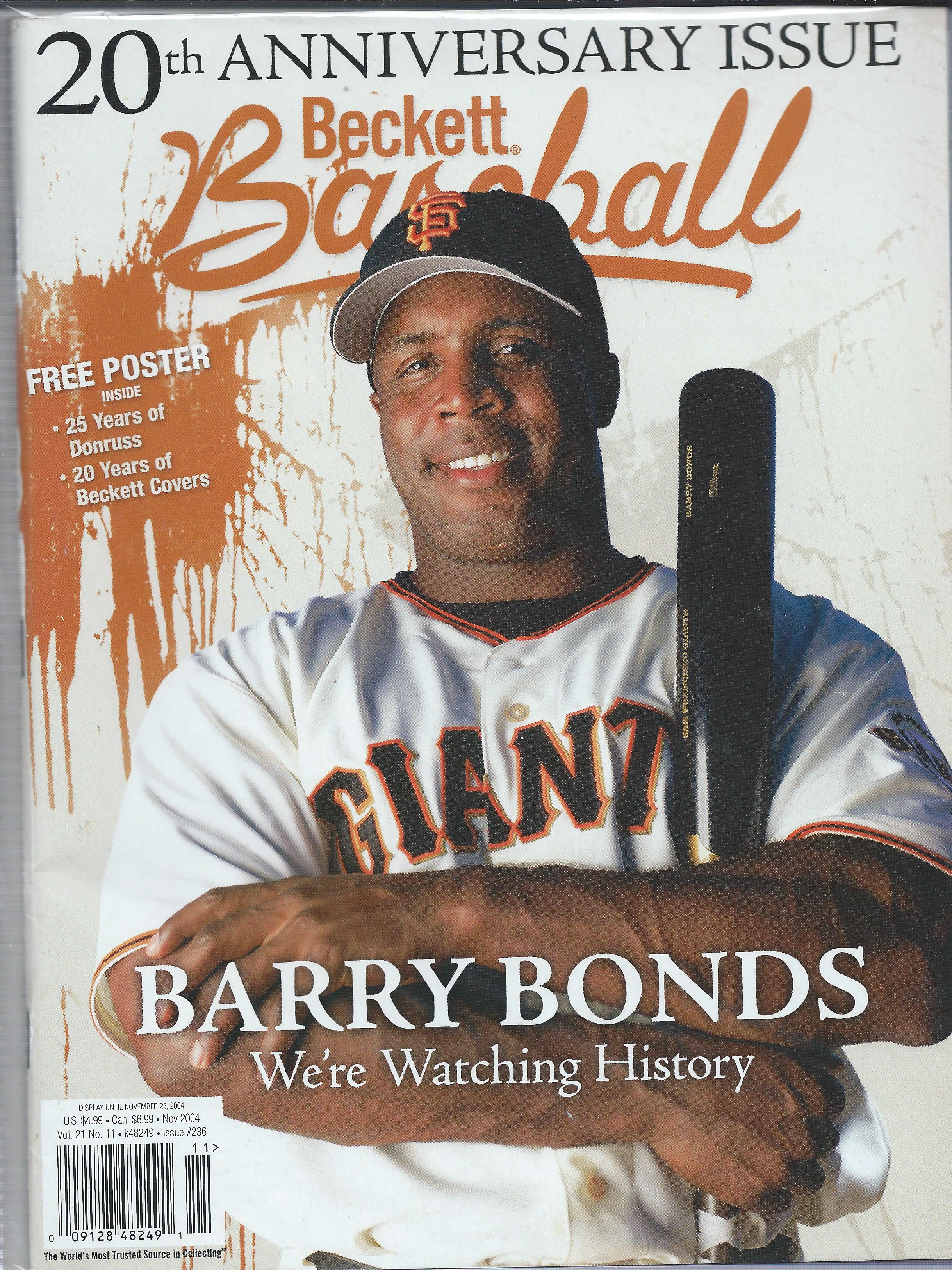 1984-14 Beckett Baseball #236 Barry Bonds (November 2004)