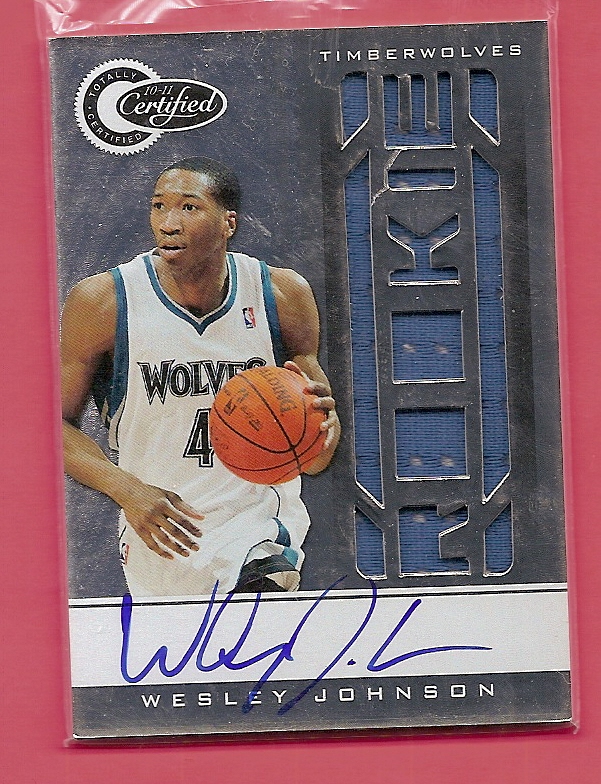 2010-11 Totally Certified #169 Wesley Johnson/599 JSY AU RC