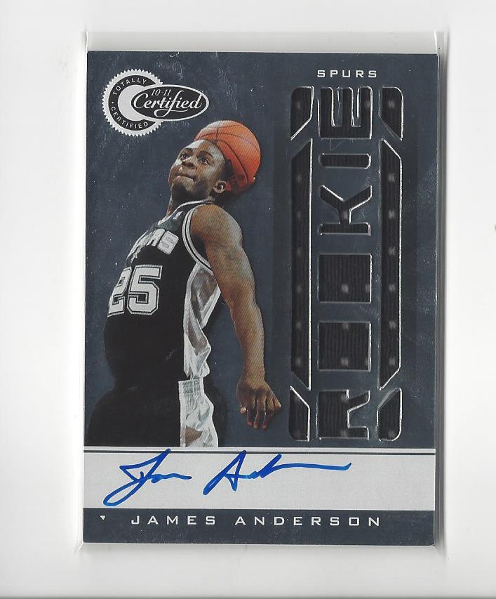 2010-11 Totally Certified #174 James Anderson/599 JSY AU RC