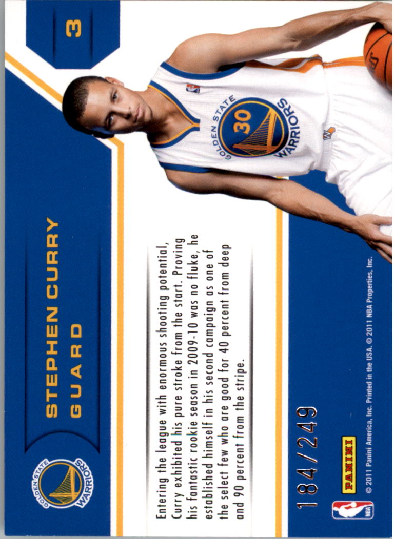 2010-11 Totally Certified Potential #3 Stephen Curry back image