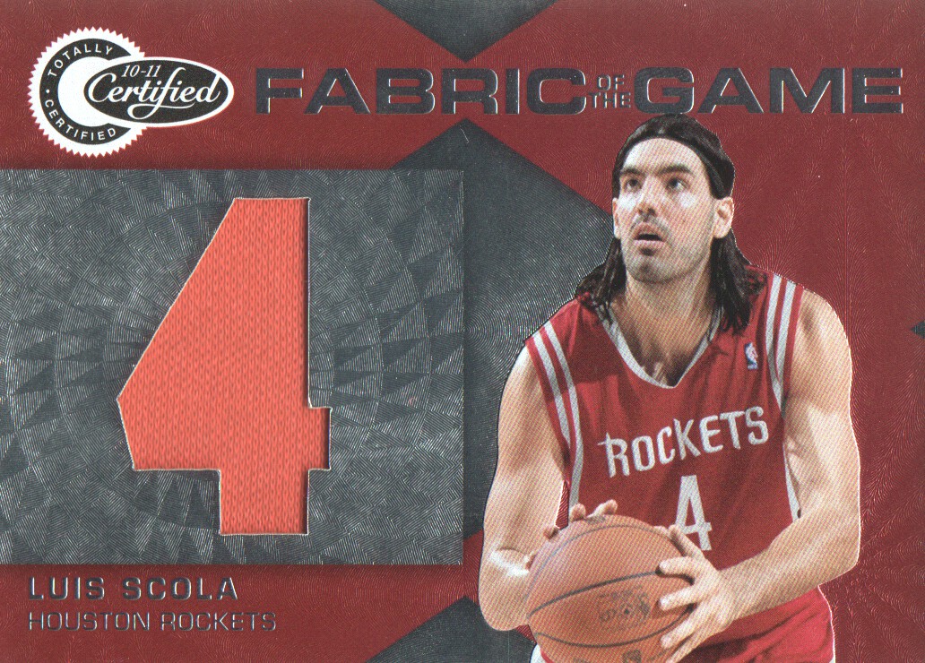 2010-11 Totally Certified Fabric of the Game Jumbo Jersey Number #22 Luis Scola/299