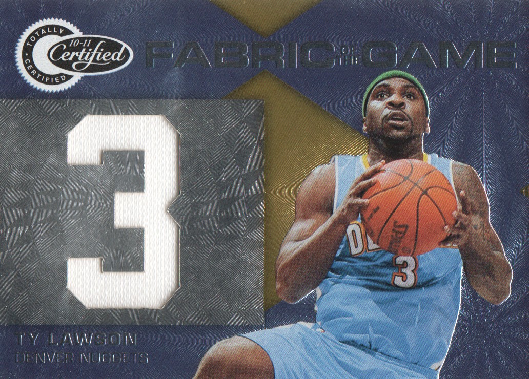 2010-11 Totally Certified Fabric of the Game Jumbo Jersey Number #40 Ty Lawson/299
