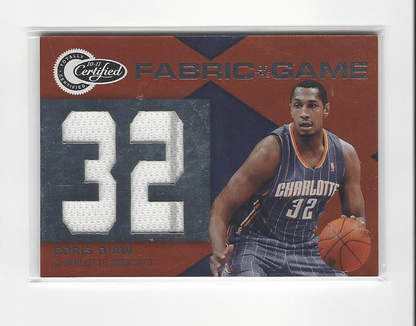 2010-11 Totally Certified Fabric of the Game Jumbo Jersey Number #48 Boris Diaw/299