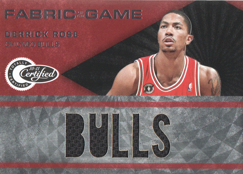 2010-11 Totally Certified Fabric of the Game Jumbo Team #6 Derrick Rose/299