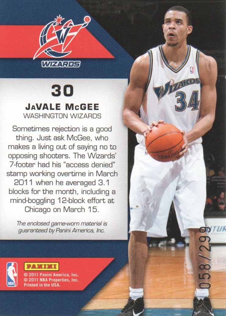 javale mcgee wizards jersey