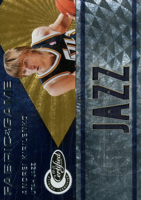 2010-11 Totally Certified Fabric of the Game Jumbo Team #49 Andrei Kirilenko/99