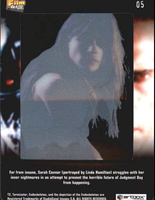 2003 Artbox Terminator 2 Judgment Day FilmCardz #5 Sarah Connor back image