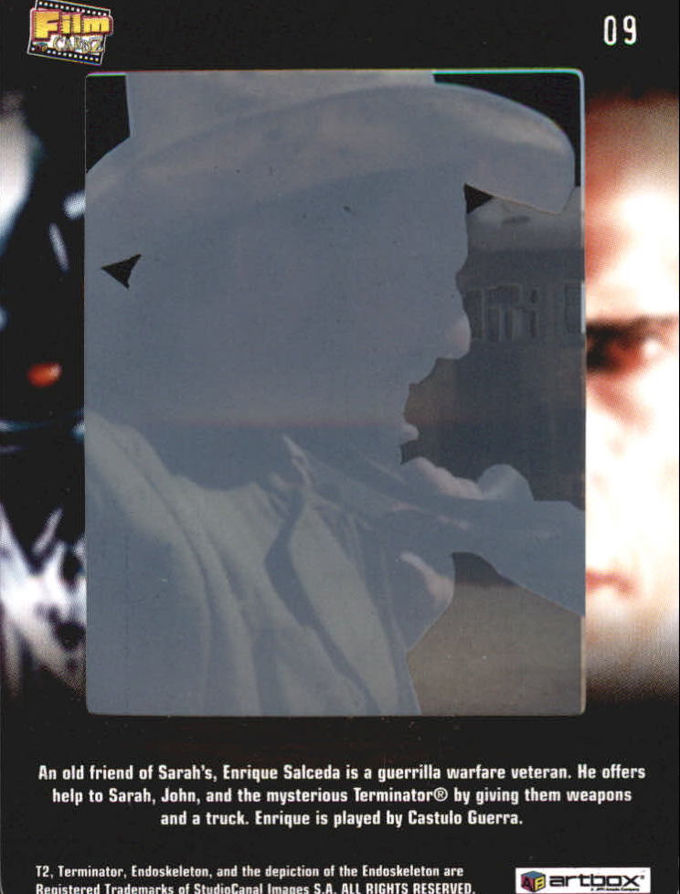 2003 Artbox Terminator 2 Judgment Day FilmCardz #9 Enrique Salceda back image