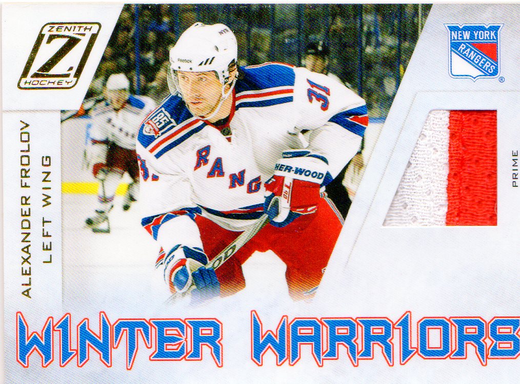 2010-11 Zenith Winter Warriors Materials Prime #AF Alexander Frolov