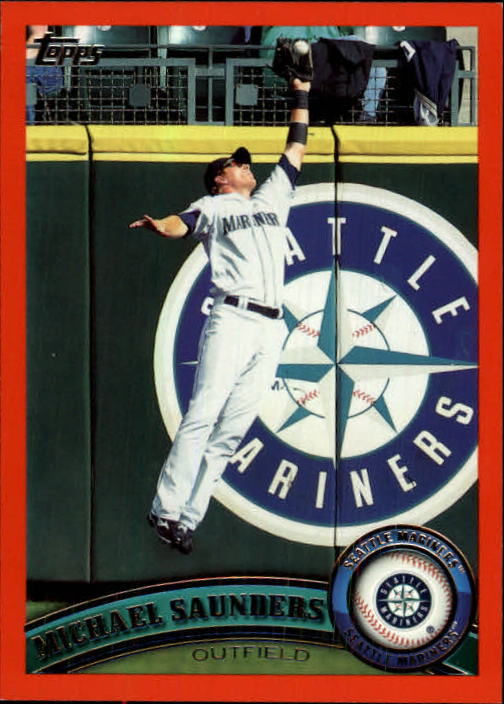 2011 Topps Factory Set Red Border #252 Michael Saunders